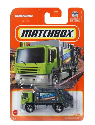 Matchbox Garbage King Green Silver 1 64 Scale Die Cast Truck Model 2023