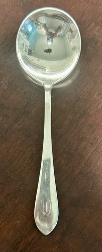Pointed Antique Dominick & Haff Sterling Cream Round Soup Spoon 6" ~ D MONOGRAM