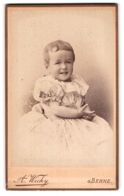 Photograph A. Wicky, Berne, Portrait of a Child CDV / Cabinet Photo
