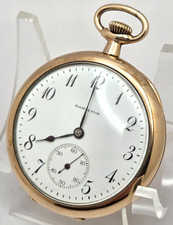 1918 Hamilton 910 Gold Filled Pocket Watch 12s , 17 Jewels Hinged Swing Out Case