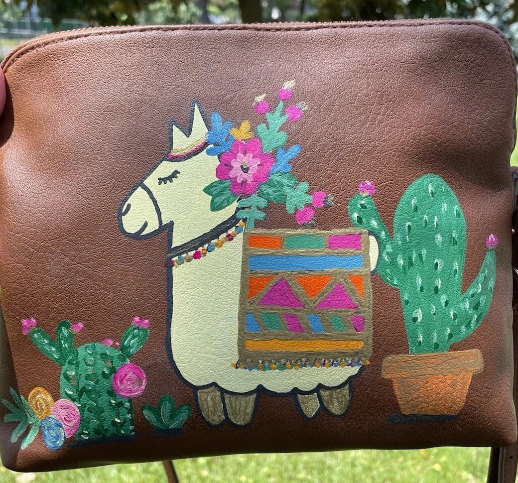 Upcycled Hand Painted Universal Thread Crossbody … - image 5