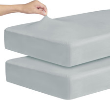 Stretchy Crib Sheets for Boys Girls, 2 Pack - Fitted for Standard Crib and Toddl