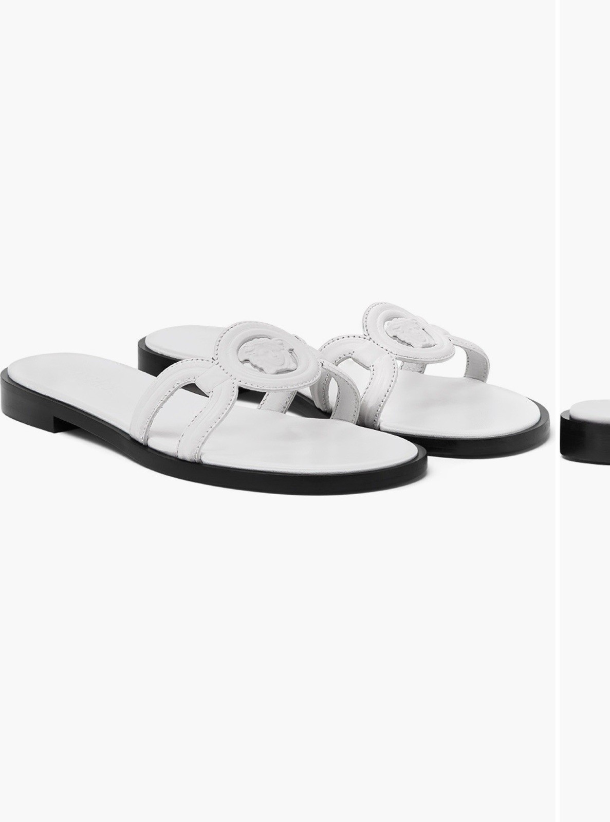 Versace Medusa '95 Slide Sandal (Women) Porcelain White Size: 6US / 36EU