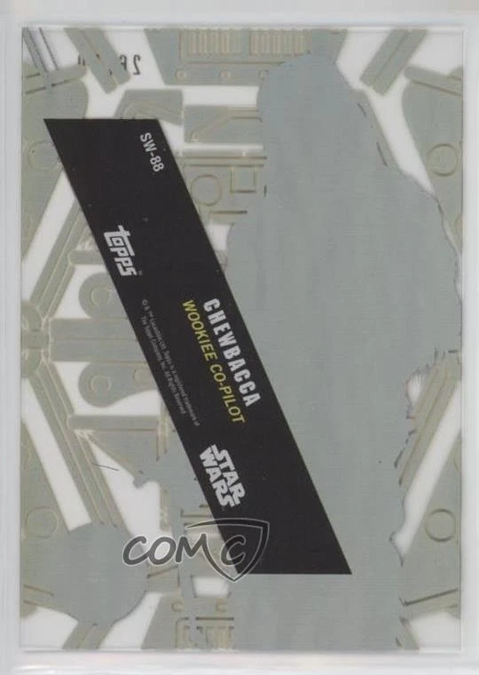 2016 Star Wars High Tek Form 2 Pattern 1 Gold Rainbow Foil 26/50 Chewbacca 0x1m - Image 2 of 3