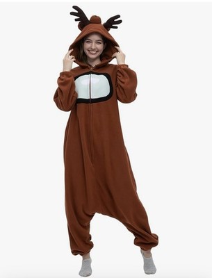 Simzoo Adult Animal Pajamas (Deer), Size M, [G]  IN ORIGINAL SEALED PACKAGE