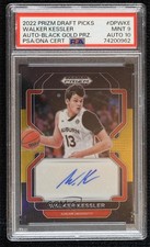 2022 Panini Prizm Draft Picks Black Gold 1/5 Walker Kessler PSA 9 MINT Auto 14t3