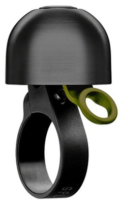 Spurcycle Compact Bell 22.2mm Black/Green - Lightweight Brass Alloy, Modern