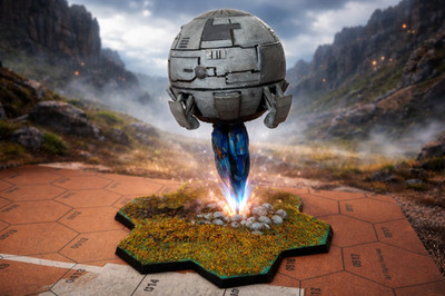 BattleTech MechWarrior MWO Confederate Dropship Proxy Mapscale Hex FREE SHIPPING