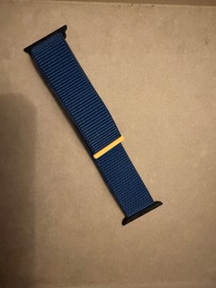 Apple Watch Sportarmband original 45 mm Stoff Klettverschluss dunkelblau