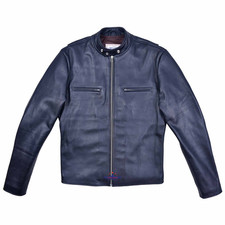 Giacca FiveStar pelle uomo vintage cafe racer pelle di capra road master fatta a mano