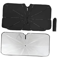 Windshield Sun Shade Umbrella - Protect Car from Sun Rays & Heat 56" L x 31" W
