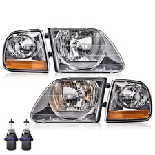  Headlight Assembly Compatible with Ford F150 1998 1999 2000 2001 2002 2003/04
