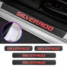 Red Door Cup Handle Sill Scuff Cover Handle Cup Protect Sticker For SILVERADO