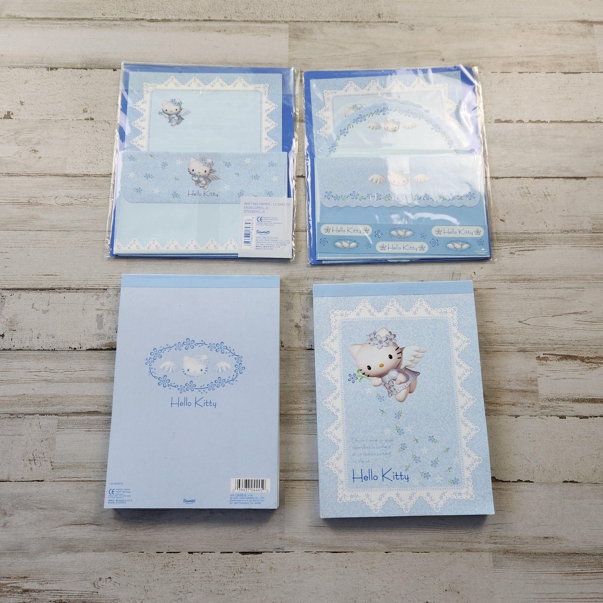 レア♡サンリオ♡キティ 海外限定 エンジェル レターセット 2000年 Vintage 2000 Sanrio Hello Kitty Angel Blue Stationery Set