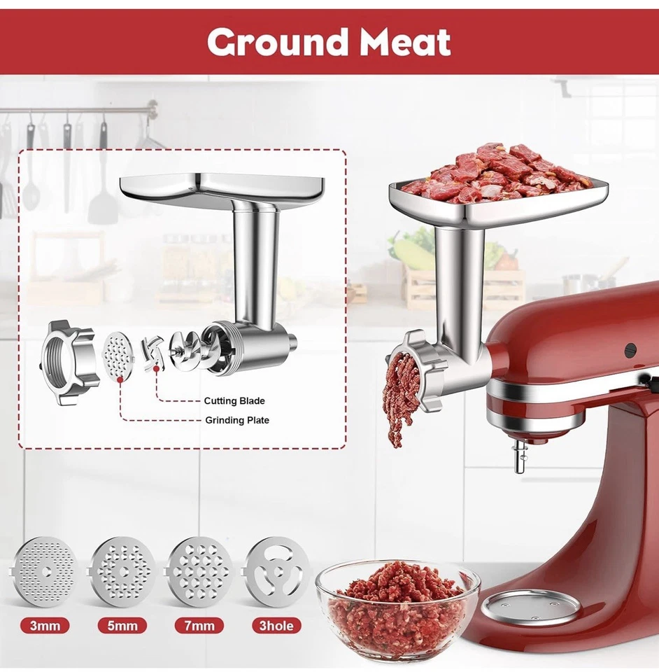 Accesorio para molinillo de carne de alimentos para batidoras de pie de ayuda de cocina con relleno de salchichas Foto 3 de 4