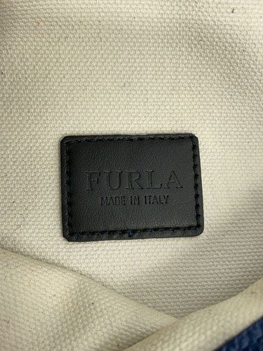 FURLA Tote Bag Canvas NVY All-Over Print - Picture 5 of 7