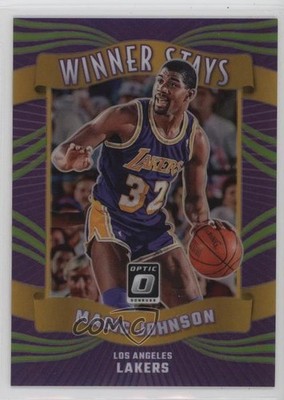 2023 Donruss Optic Winner Stays Lime Green Prizm /149 Magic Johnson #11 HOF 8mm