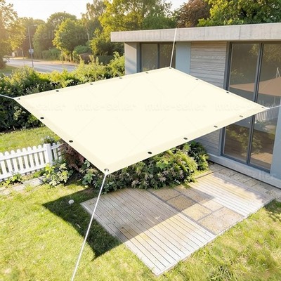 PES Segeltuch Sonnensegel mit ösen Sonnenschutz UV-Schutz Sonnendach Wasserdicht