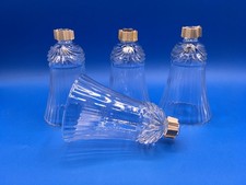 Vtg Home interiors RENAISSANCE Clear Glass Votive Peg Cup Candle Holders  4pc
