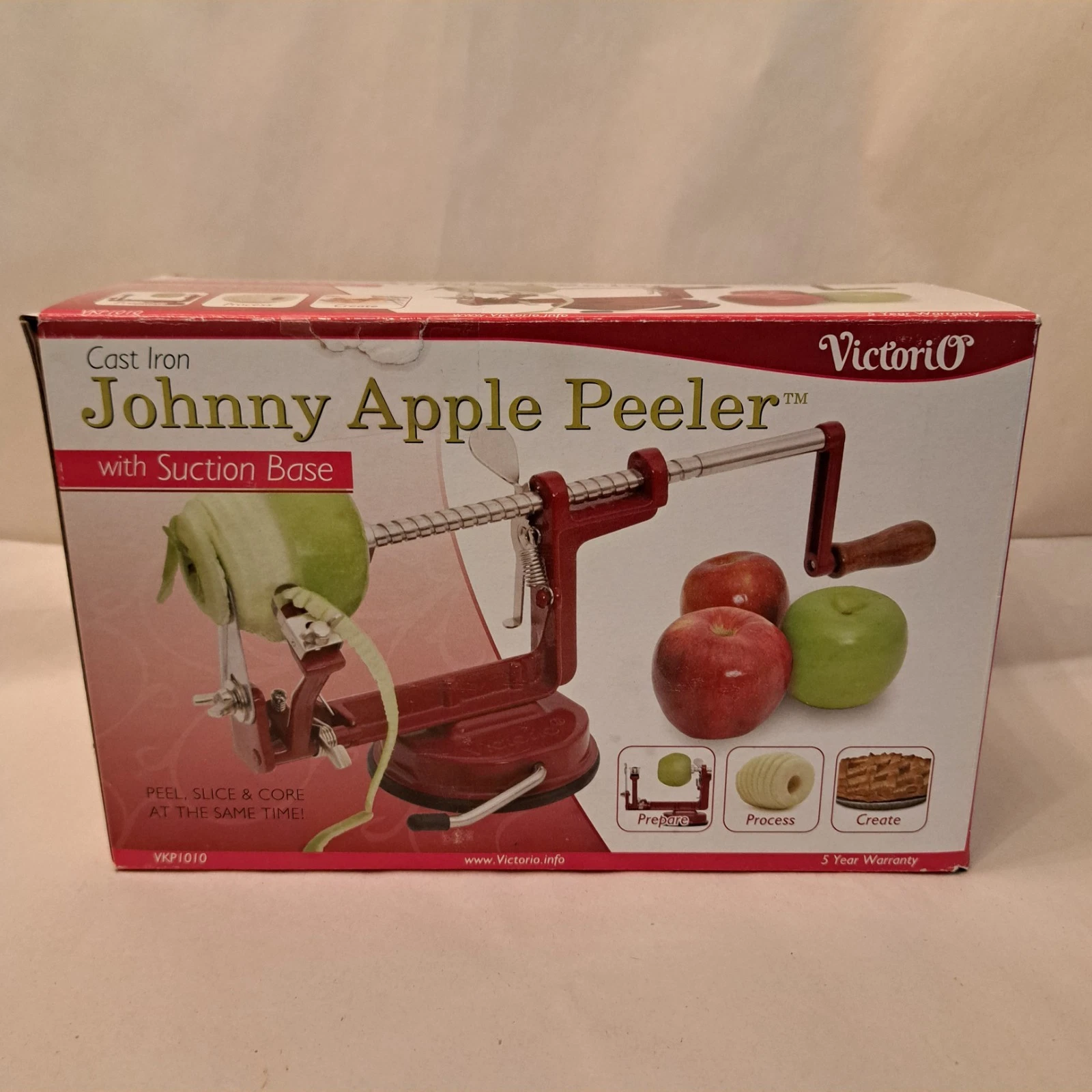 Victorio Cast Iron Apple Peeler w/Suction Base