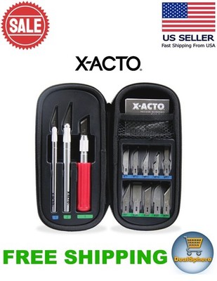 X-ACTO Compression Basic Knife Set, 3 Knives, 13 Blades, Soft Carry Case, 17PCS
