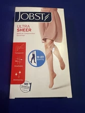 Jobst Ultra Sheer Medical Compression Stocking, 15-20mmHg, Natural Beige , Large