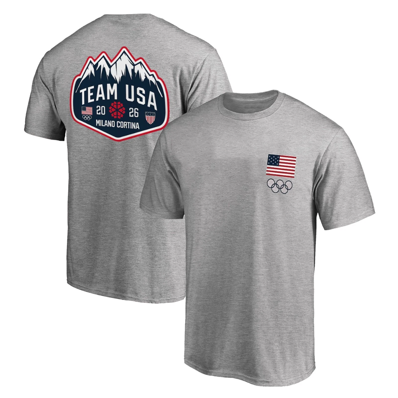 Team USA 2026 Winter Olympics Mountain Patch, Picto Circle 2 Sides Shirt