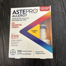 Astepro Allergy Azelastine HCl 205.5 mcg Antihistamine Spray 120 EA Exp 12/27