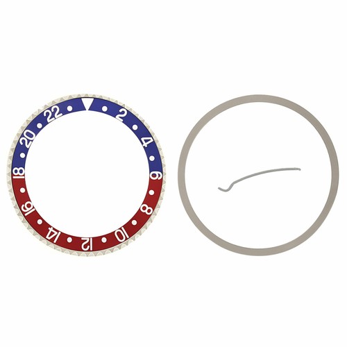 PEPSI BEZEL & INSERT FOR ROLEX GMT MASTER I, II BLUE/RED 16700 16710 SAPPHIRE