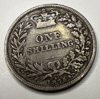 1875 One Shilling Great Britain ME99