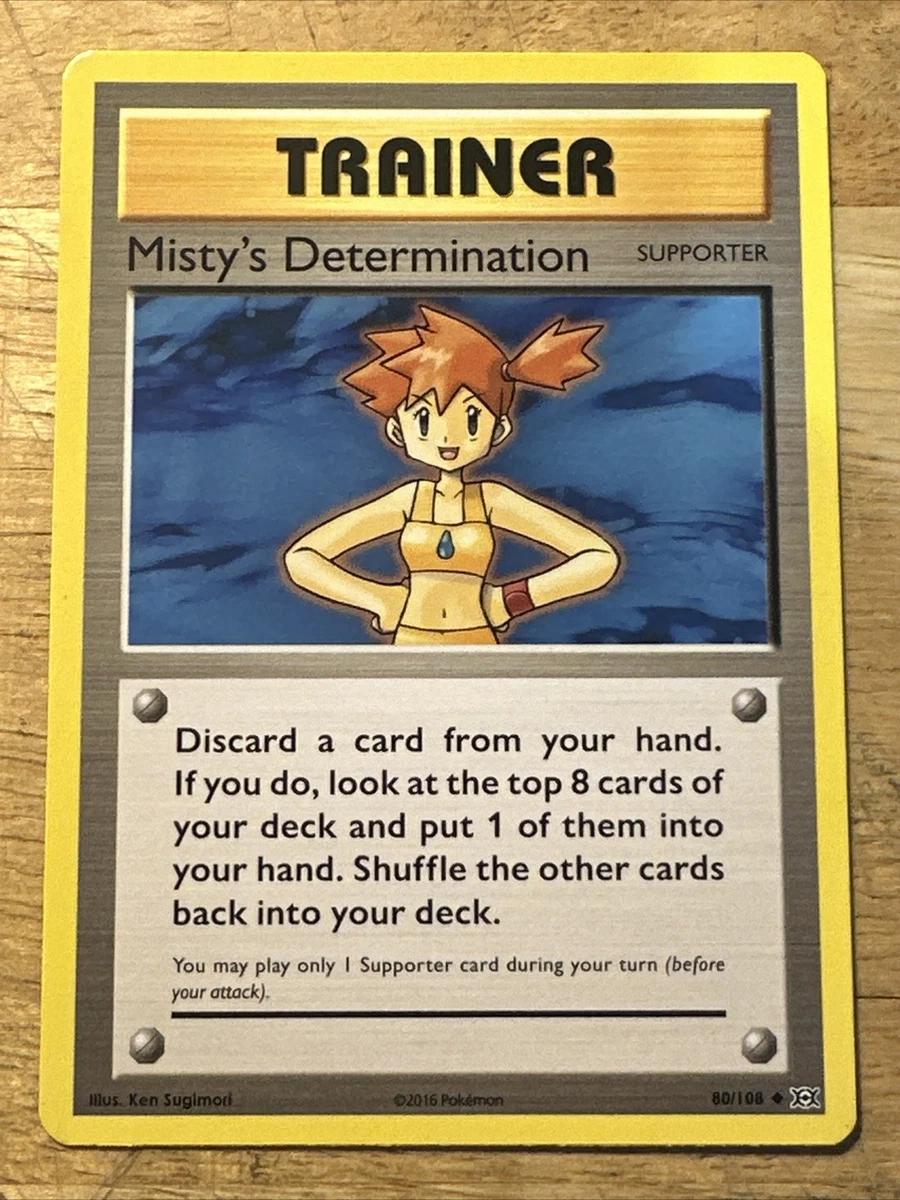 Misty's Determination 80/108 Non-Holo XY Evolutions NM Pokemon Card