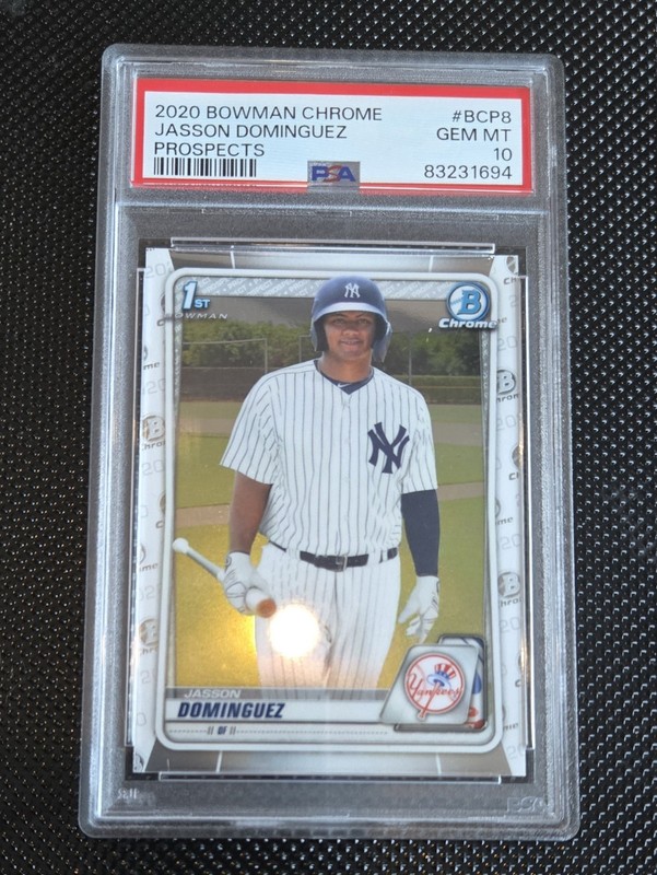 Jasson Dominguez 2020 Bowman Chrome #BCP-8 1st Prospect PSA 10