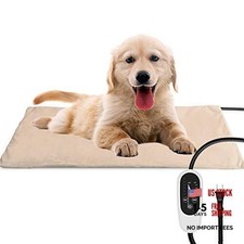 Pet Heating Pad with Auto Shut Off, Electric Pet Heated Bed L: 27.5 x 15.7 in