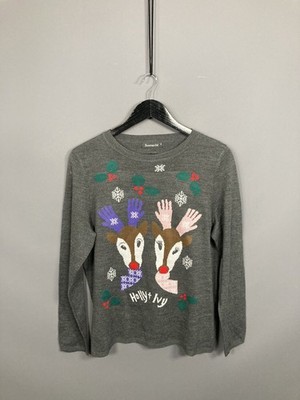 Weihnachtspullover - Größe S - grau - super Zustand - Damen