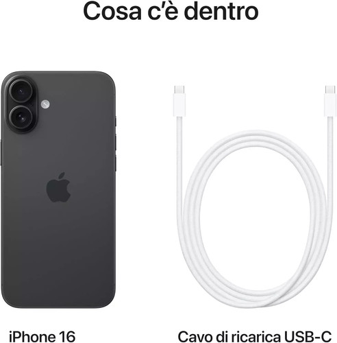 APPLE IPHONE 16 512GB 5G NERO SMARTPHONE BLACK GARANZIA NUOVO ORIGINALE ITALIA - Foto 2 di 3