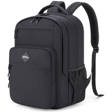 15.6 Inch Laptop School Backpack Teen Girls Boys Water Resistant Black Bag