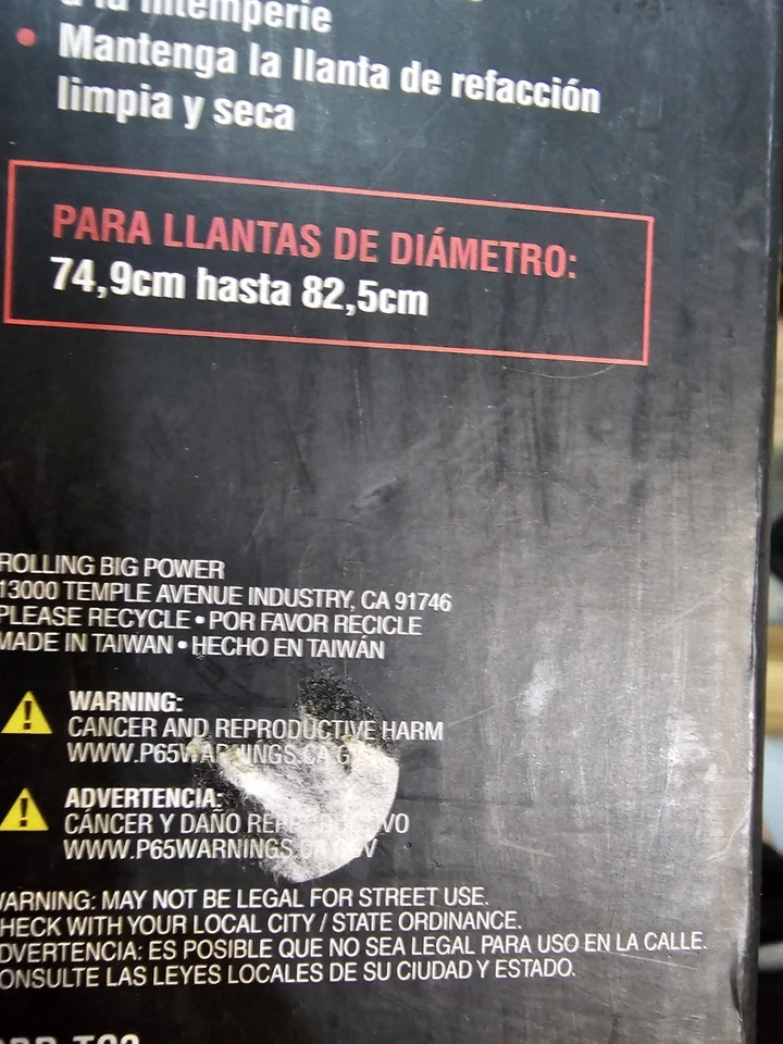 Cubierta de neumático de repuesto totalmente nueva en caja RBP-TC3 Foto 4 de 4