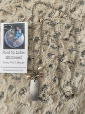 Initial  S  Metallic Necklace w/Bead Embellishments, Firedupladiesjewelry.com