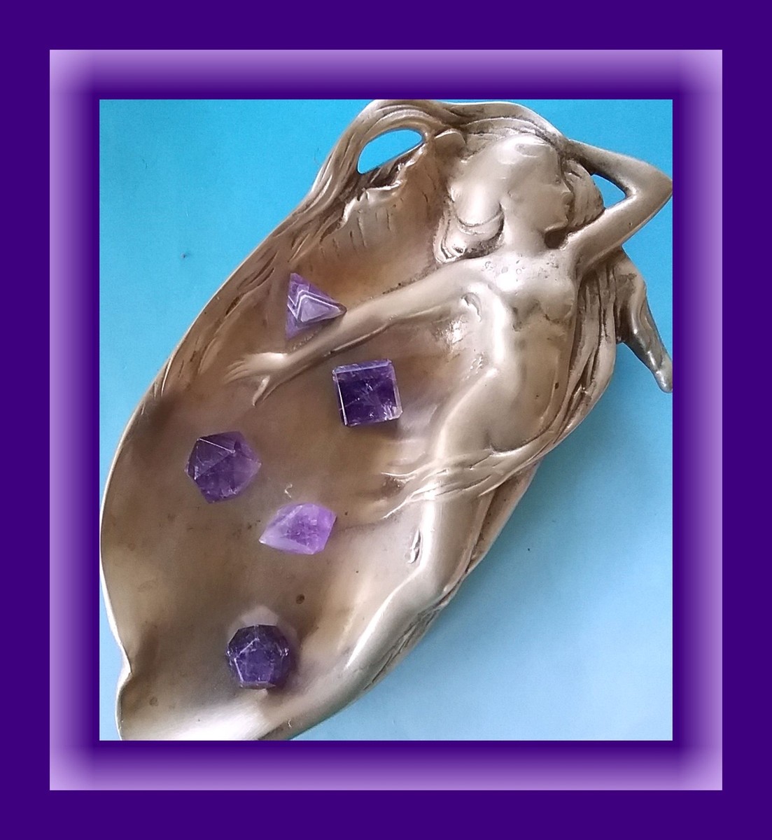 AMETHYST CRYSTAL SACRED GEOMETRY SET, PLATONIC SOLIDS