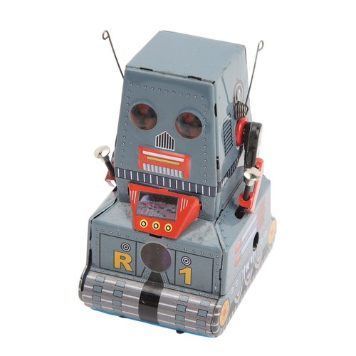 (Wind Up Robot Toy Tinplate Classic Retro Clockwork Vintage Toy Photography - Picture 10 of 22