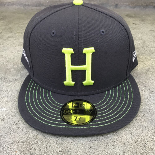 HUF x New Era 59Fifty Fitted Hat Gray Green Size 7 3/4 Forever H Classic H AM1 - Picture 2 of 8