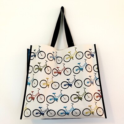 TJ Maxx Bikes Bicycles Multicolor Reusable Tote Shopping Bag