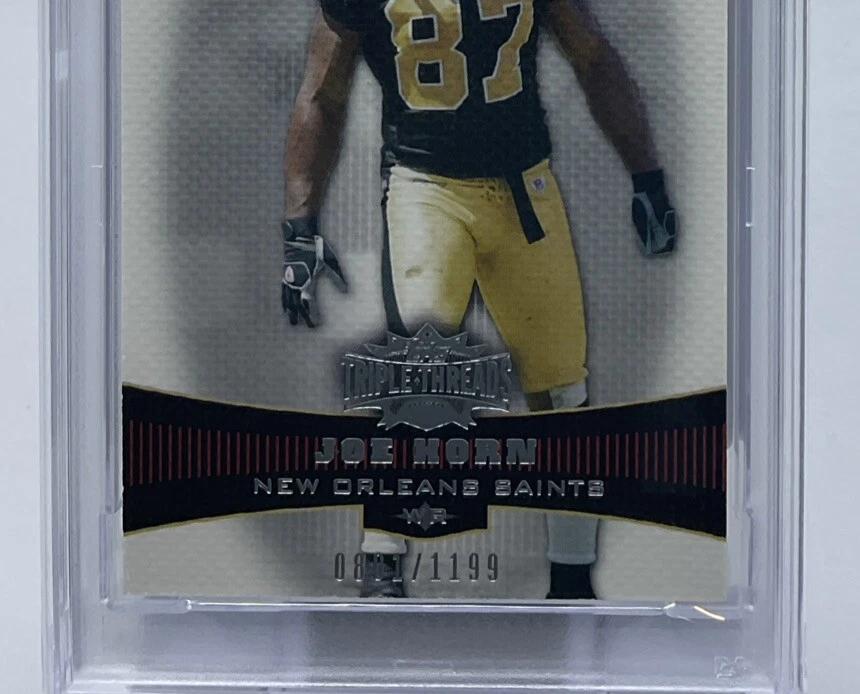 Joe Horn PSA 9 - 2006 Topps Triple Threads /1199 - Saints, Chiefs, Itawamba Foto 3 de 4