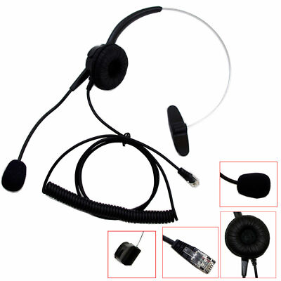 T400 Headset Headphone For AVAYA / Lucent 2410 2420 5410 5420 5610 5620 Black