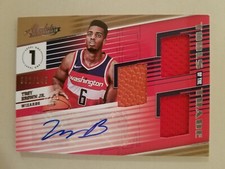Troy Brown Jr Signed Auto Triple Material Serial Tools Of Trade Wizards Lakers