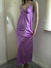 Lilac Silky Soft  Lacy Long Formal Length Bra Slip or Nightgown L-XXL BNWT