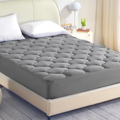 Breathable Mattress Pad for Children, Adults & Student Dorms (Grey, Twin XL)