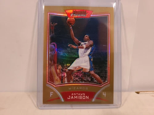 2008 BOWMAN CHROME ANTAWN JAMISON GOLD REFRACTOR #/50 WIZARDS UNC TARHEELS SP