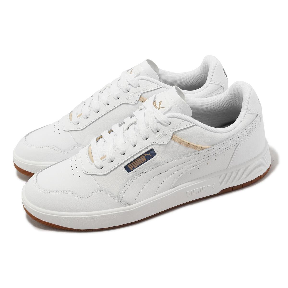 Puma Court Ultra White Gold Gum Men Unisex LifeStyle Casual Shoes 389368-11