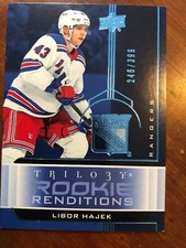 19-20 UD Trilogy Hockey Rookie Renditions Blue Parallel RR-24 Libor Hajek /399